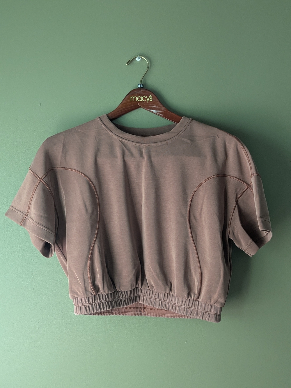 Lululemon Cropped Short-Sleeve Pullover Top - Taupe